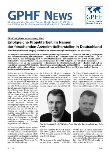 Erfolgreiche Projektarbeit im Namen der forschenden - GPHF