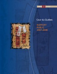 Rapport public 2007-2008 - Tribunaux judiciaires du QuÃ©bec