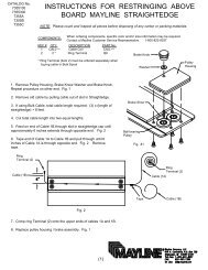 INSTRUCTIONS FOR RESTRINGING ABOVE BOARD MAYLINE STRAIGHTEDGE