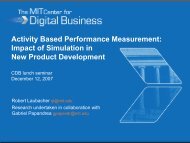 Impact of Simulation in New Product Development - MIT
