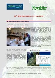10th WSF Newsletter, 13 June 2012 - Wadden Sea Forum