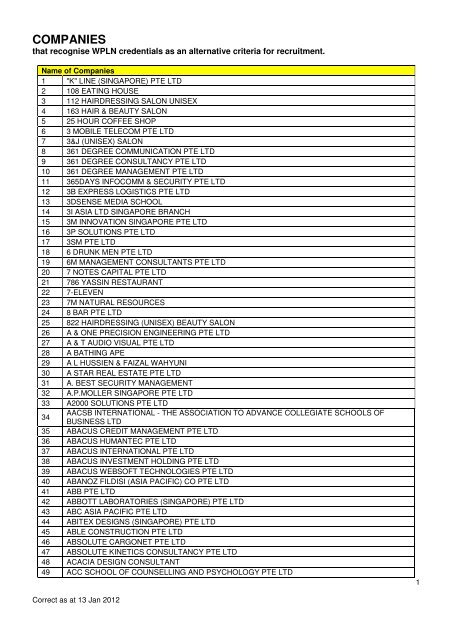 Companies Wda