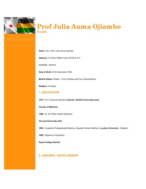 Prof Julia Auma Ojiambo