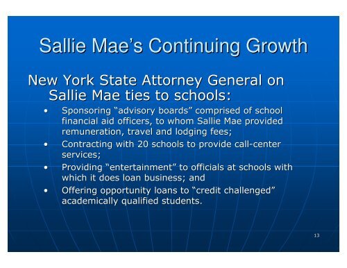 The Privatization of Sallie Mae and its Consequences