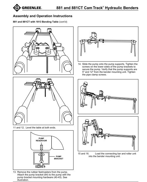 Greenlee 881 Ct Bending Chart