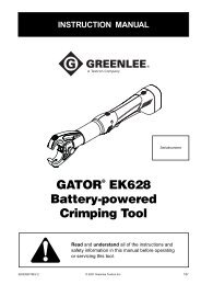 GATOR EK628 Battery-powered Crimping Tool