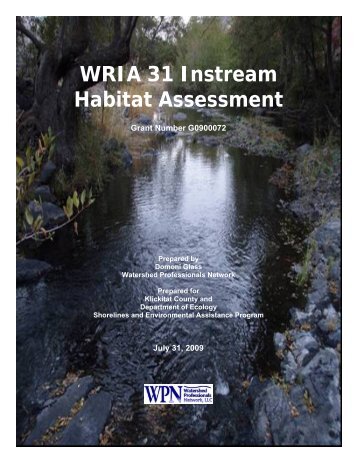 WRIA 31 Instream Habitat Assessment
