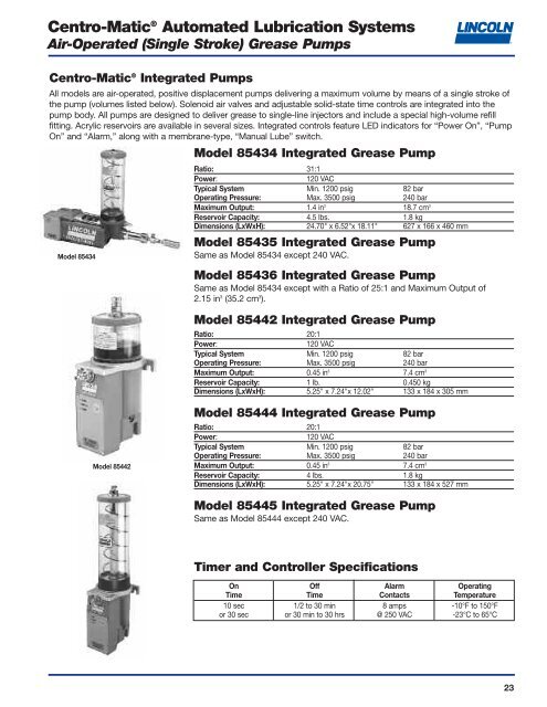 Centro-Matic Automated Lubrication Systems