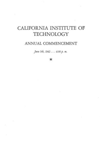 program - CaltechCampusPubs - California Institute of Technology