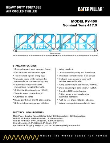 Caterpillar Refrigerant Capacity Chart