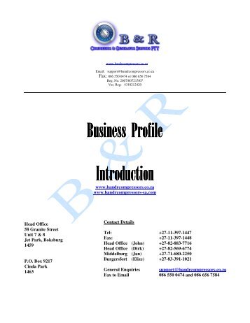 Business Profile Introduction