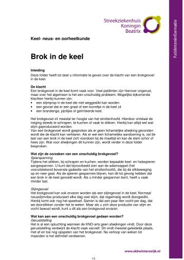 Brok in de keel