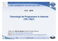 Tehnologii de Programare in Internet (TPI / RST)