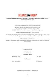 Etablissements Delhaize Frères et Cie « Le Lion » (Groupe Delhaize) SA/NV