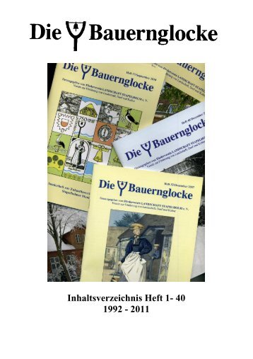 Bauernglocke Inhaltsverzeichnis 01-40 - Förderverein - Landschaft ...
