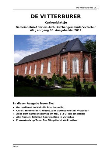 De Vitterburer Mai - Kirchengemeinde Victorbur