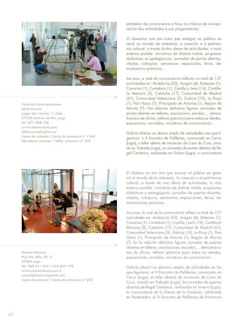 Descargar revista [pdf] - obradoiro de artesanÃ­a