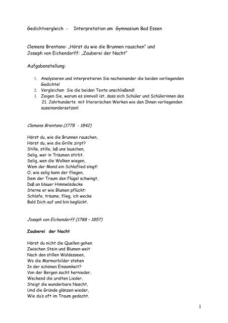 gedichtvergleich lyrikschadchen