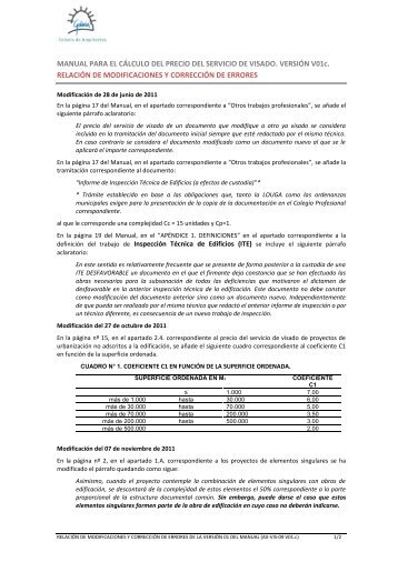 CARTA DE PRECIOS Y DE SERVICIOS DEL COAG