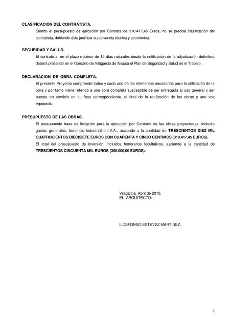 ÃNDICE PROYECTO: BASICO Y DE EJECUCION DE CENTRO ...