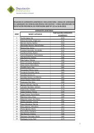 Lista admitidos y excluidos Mouriscadex - DeputaciÃ³n de Pontevedra