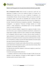 Memoria explicativa del Presupuesto de la Escuela de Grado de ...