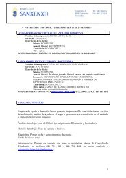 ofertas de empleo privadas del 20 al 27 abril - Concello de Sanxenxo