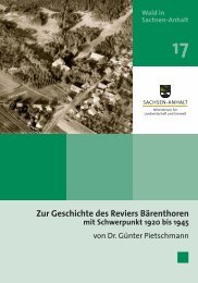 Zur Geschichte des Reviers Bärenthoren mit Schwerpunkt 1920 bis ...
