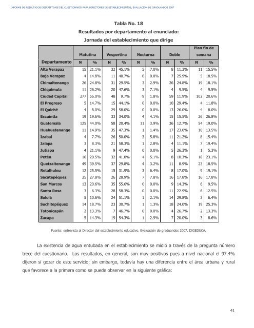 informe de resultados descriptivos del cuestionario para ... - Mineduc