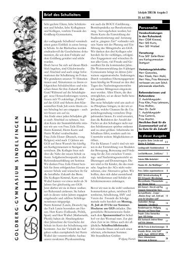 Schulbrief 2005/06, Nr. 3
