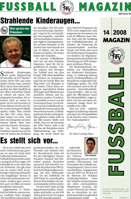 magazin 4 2007 - Schleswig-Holsteinischer Fussballverband eV