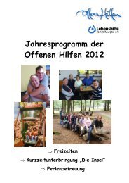 OH Jahresprogramm 2012 - Lebenshilfe Rastatt Murgtal