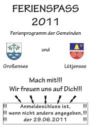 Mach mit!!! Wir freuen uns auf Dich!!! - Gemeinde Großensee