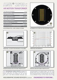 HOLOGRAPHIC SOUND DEVICESÃ‚Â®by MUNDORF  ENGINEERED ...