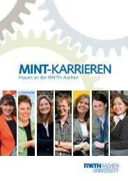 MINT-Karrieren. Frauen an der RWTH Aachen - Human Resources ...