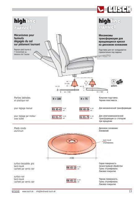 Механизмы - Ferdinand Lusch GmbH