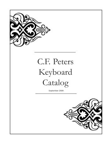 C.F. Peters Keyboard Catalog - Edition Peters