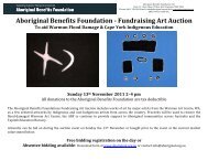 Aboriginal Benefits Foundation - Fundraising Art Auction