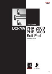 DORMA PHA 2000 PHB 3000 Exit Pad