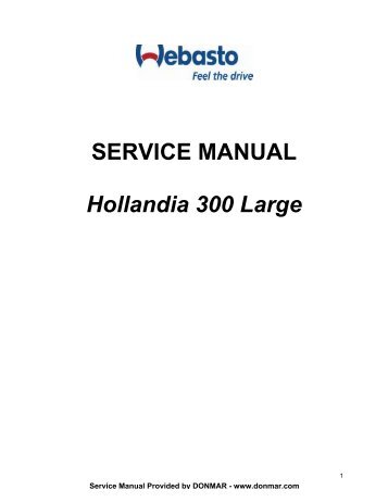 SERVICE MANUAL Hollandia 300 Large