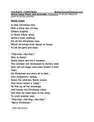 Santa Claus Poem - Mother Goose Caboose