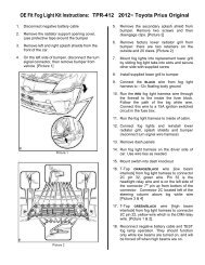 OE Fit Fog Light Kit Instructions TPR-412 2012~ Toyota Prius Original