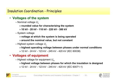 Overvoltage Protection and Insulation Coordination in Power Systems