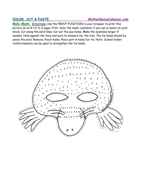 Mole Mask.pdf - Mother Goose Caboose