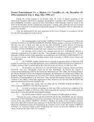 Turner Entertainment Co. v. Huston, CA Versailles, civ. ch ... - Peter Yu