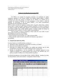 Ejercicios - Departamento de Matemática Aplicada y EstadÃstica