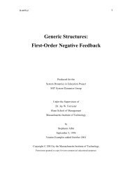 Generic Structures First-Order Negative Feedback