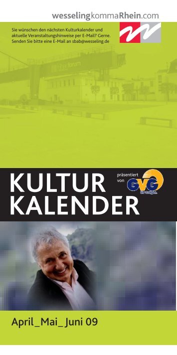 KULTUR KALENDER - Stadt Wesseling