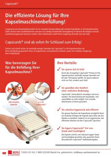 Die effiziente Lösung für Ihre Kapselmaschinenbefüllung!