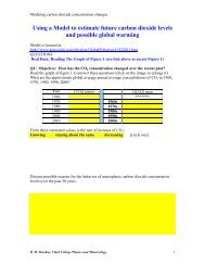 Using a Model to estimate future carbon dioxide levels and possible ...